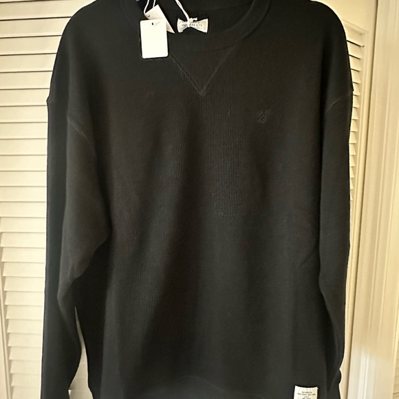 Saturdays New York City SNYC Waffle Relaxed Top - Black/XL - $84